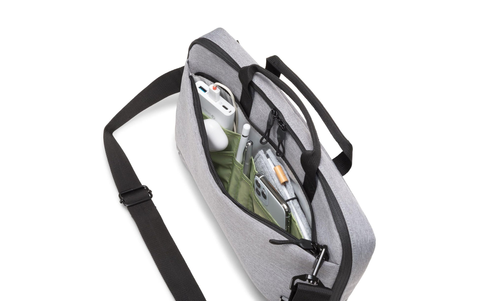 DICOTA Eco Slim MOTION 12 Notebook-Tasche bis 13,3" – Tragegriff, abnehmbarer Schultergurt – Grau