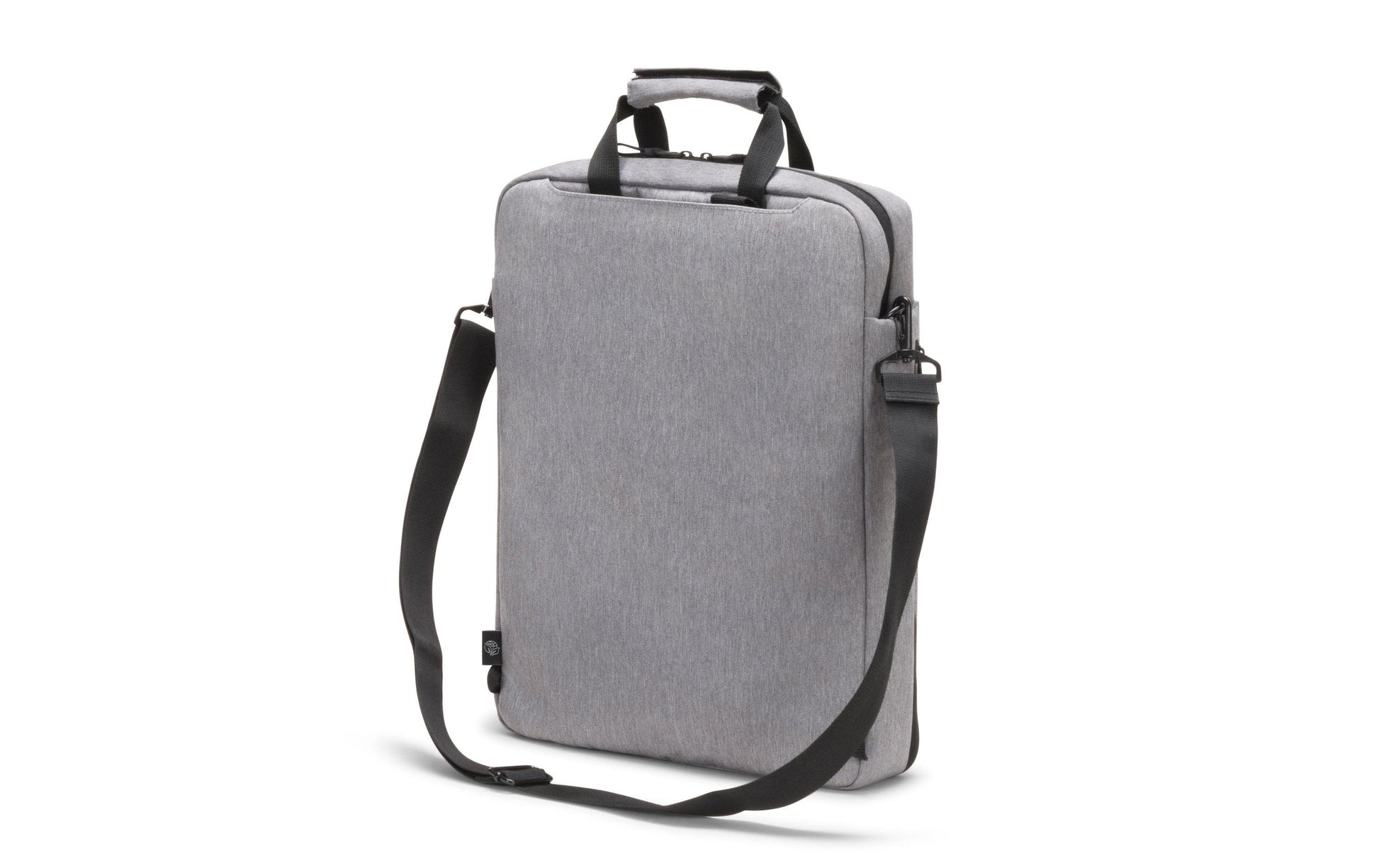DICOTA Eco MOTION Notebook-Tasche bis 15,6" – aus recycelten Materialien, abnehmbarer Schultergurt – Grau