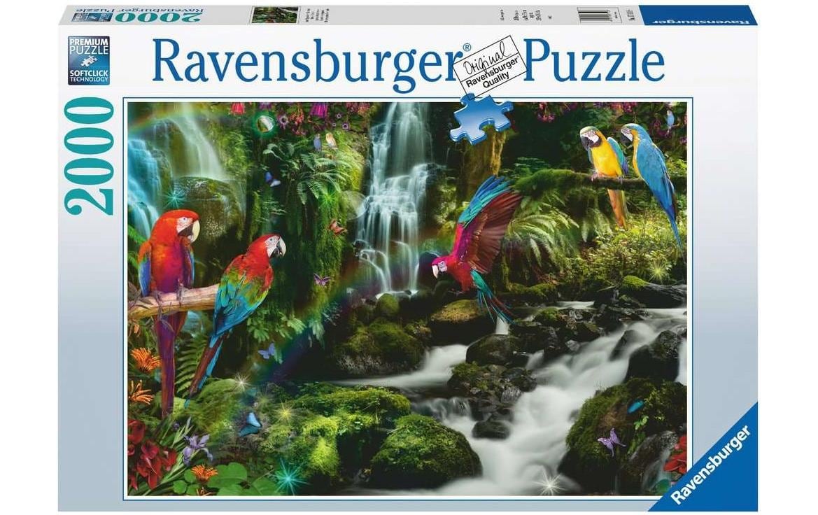 Ravensburger Puzzle Bunte Papageien im Dschungel – 2000 Teile – 98 × 75 cm – ab 14 J.