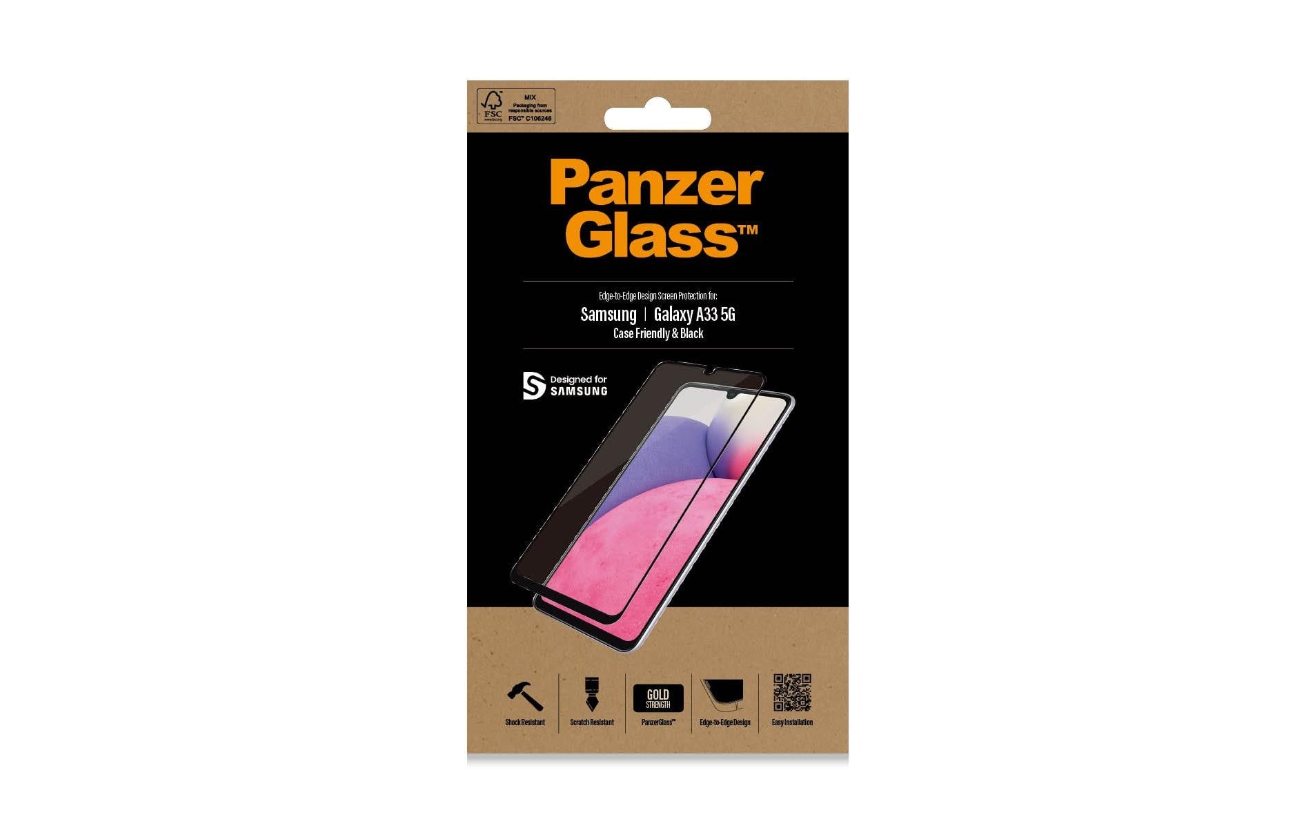 PanzerGlass Displayschutzglas – für Samsung Galaxy A33 5G – Hartglas, Transparent