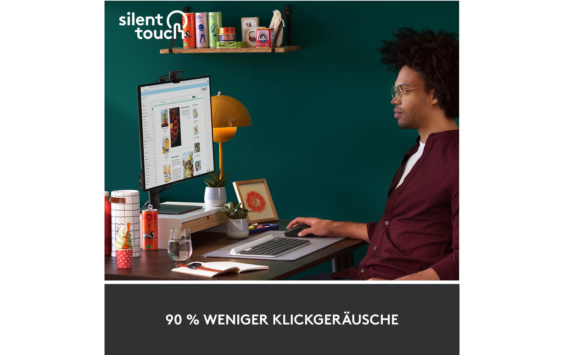 Logitech M650 Maus – Kabellos, für Rechtshänder, für mittelgrosse Handflächen, Graphit