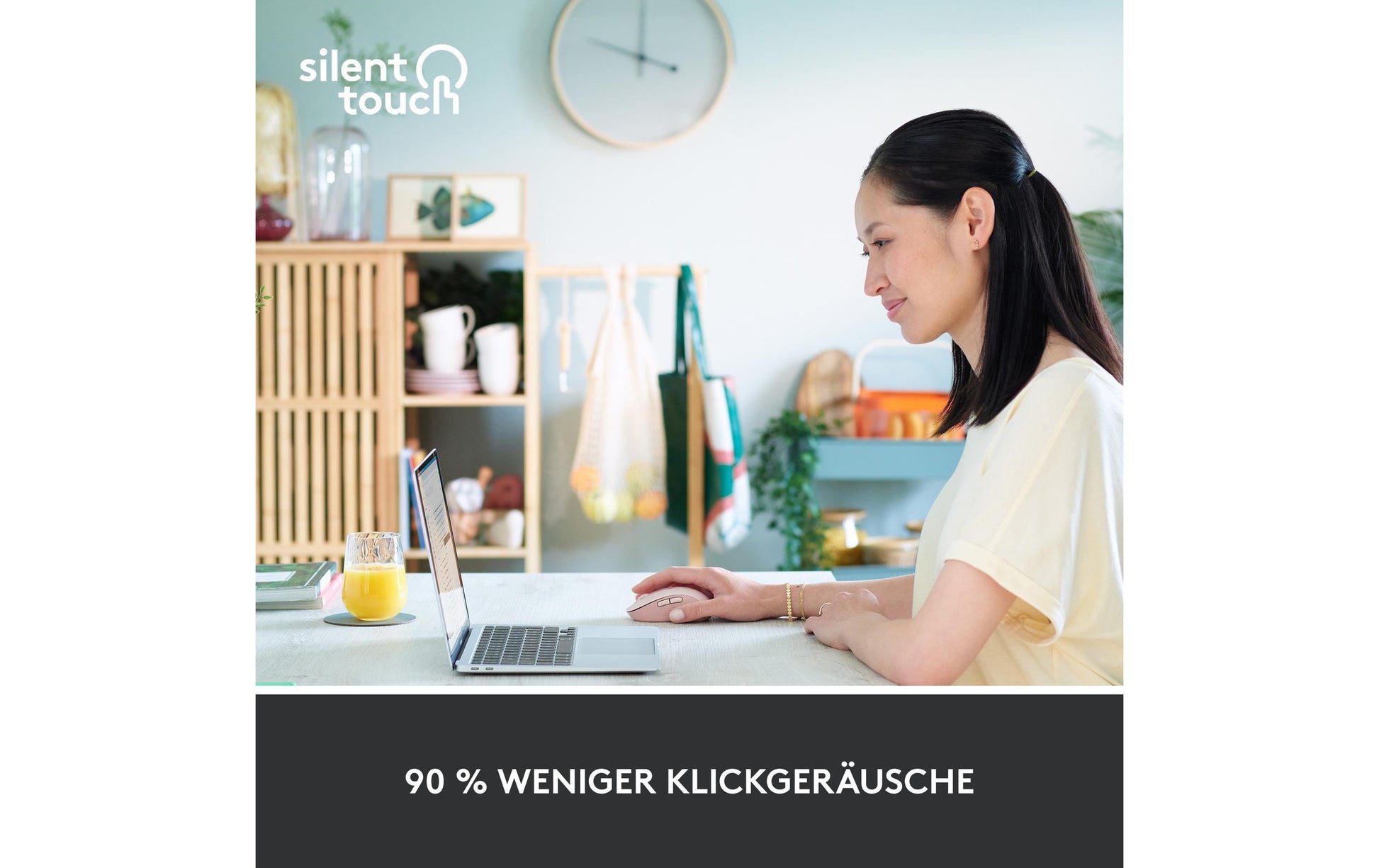 Logitech M650 L Maus – kabellos, für Rechtshänder, rosa