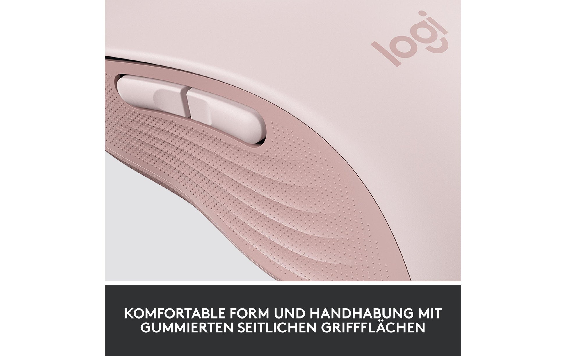 Logitech M650 L Maus – kabellos, für Rechtshänder, rosa