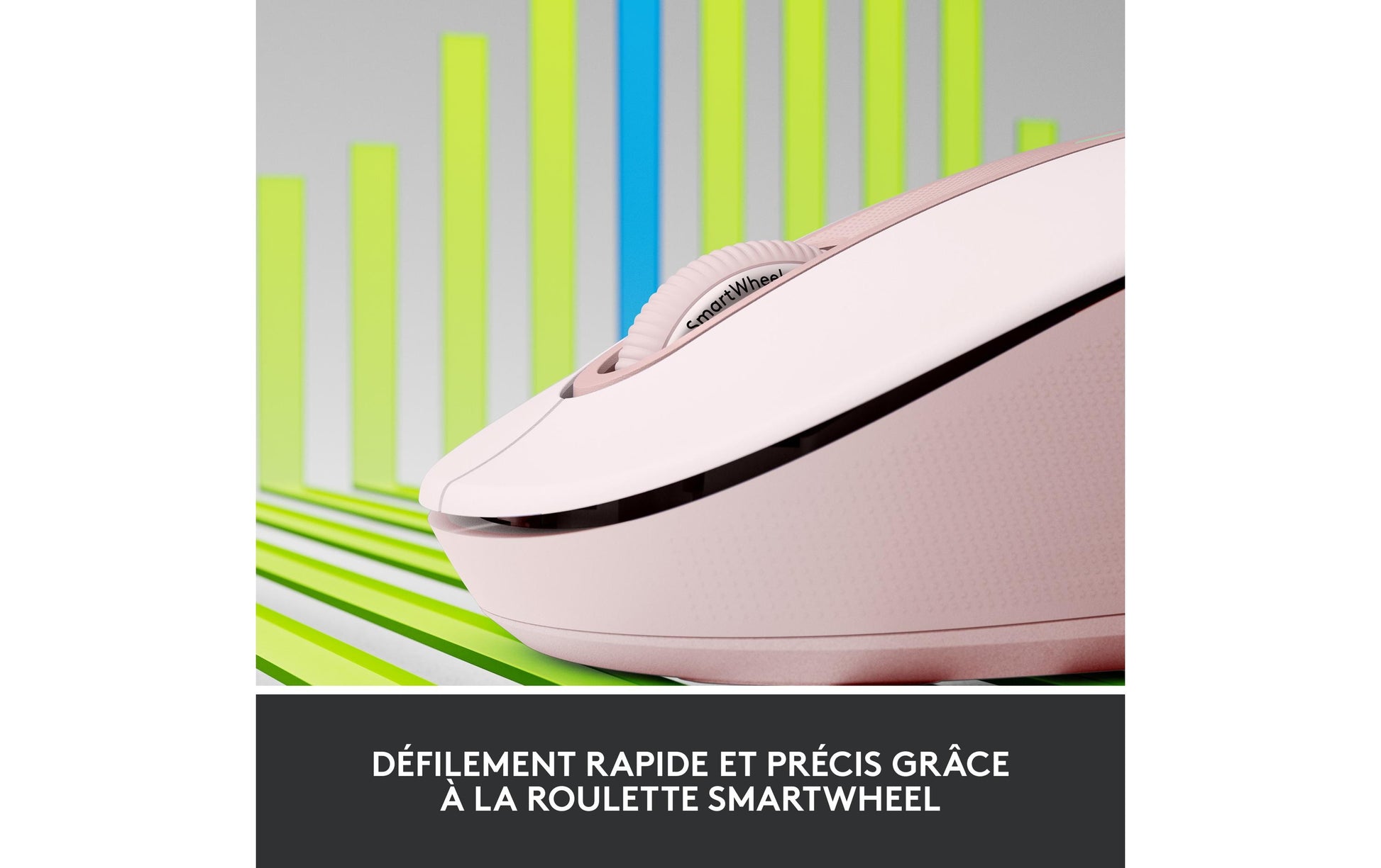 Logitech M650 L Maus – kabellos, für Rechtshänder, rosa