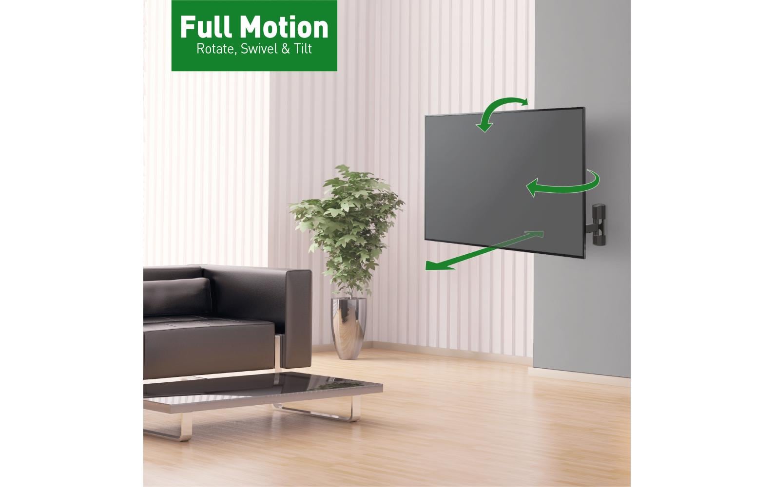 Barkan Mounting Systems Barkan BM331-SW – Wandhalterung, schwenkbar, drehbar, für 13–65", VESA 75×75–400×400, bis 40 kg, schwarz