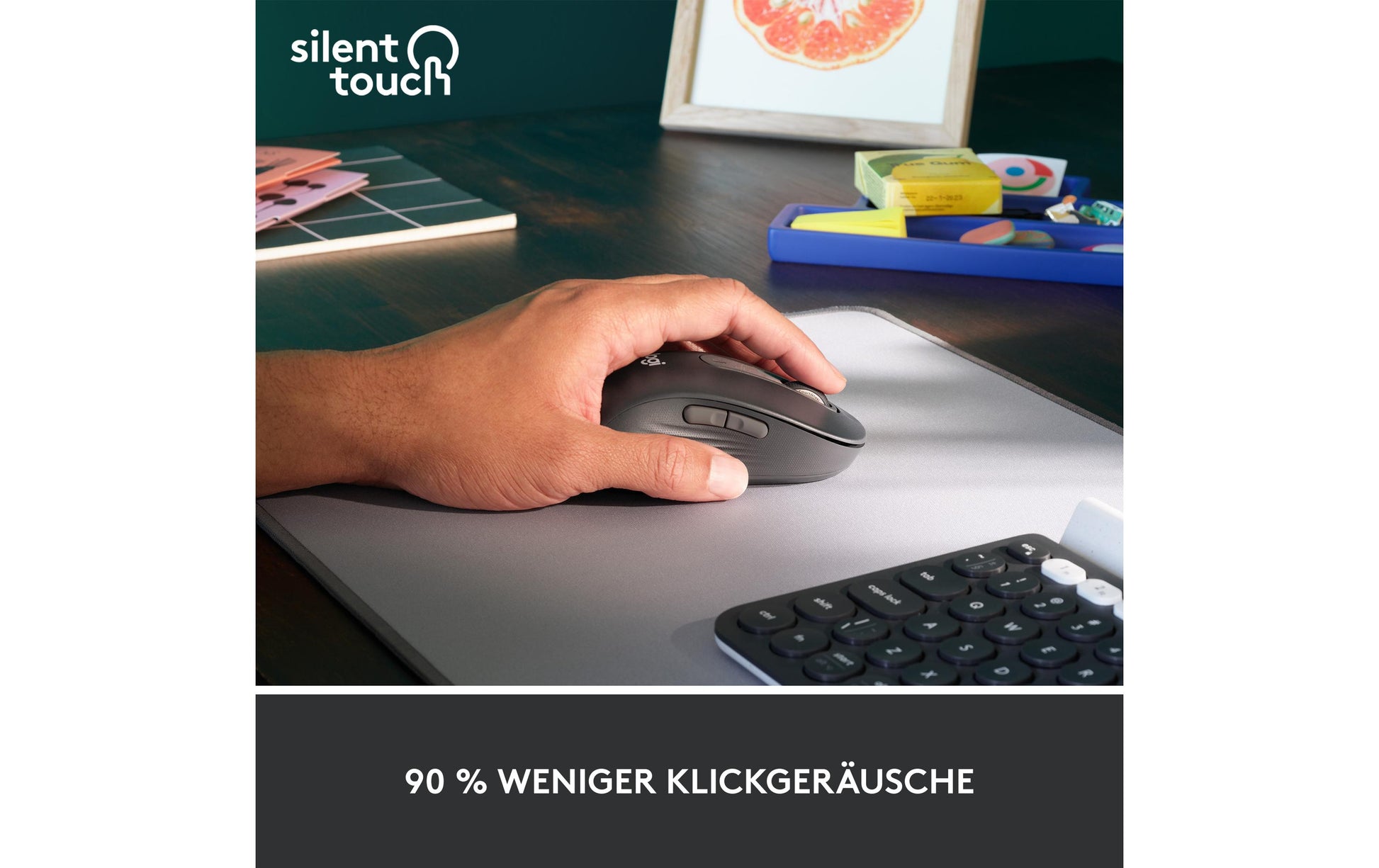Logitech Signature M650 L für Business – Maus – Kabellos (Bluetooth/2,4 GHz), Logi Bolt, Linkshändig