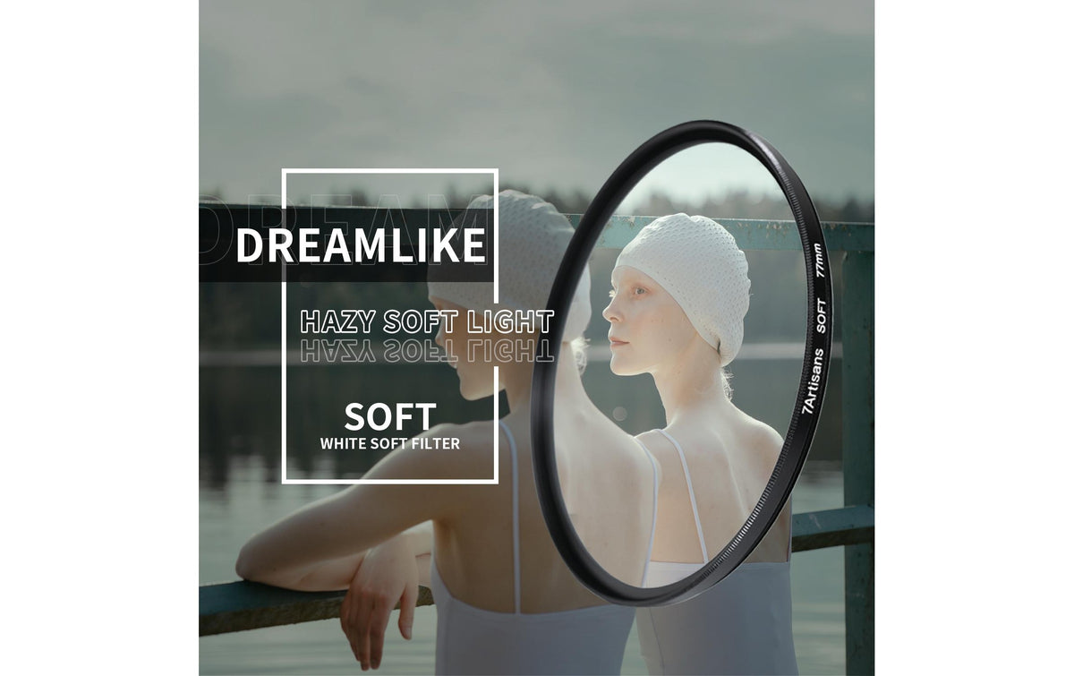 7Artisans SOFT-52mm Objektiv-Weichfilter – Aluminium/Glas – Transparent, Schwarz