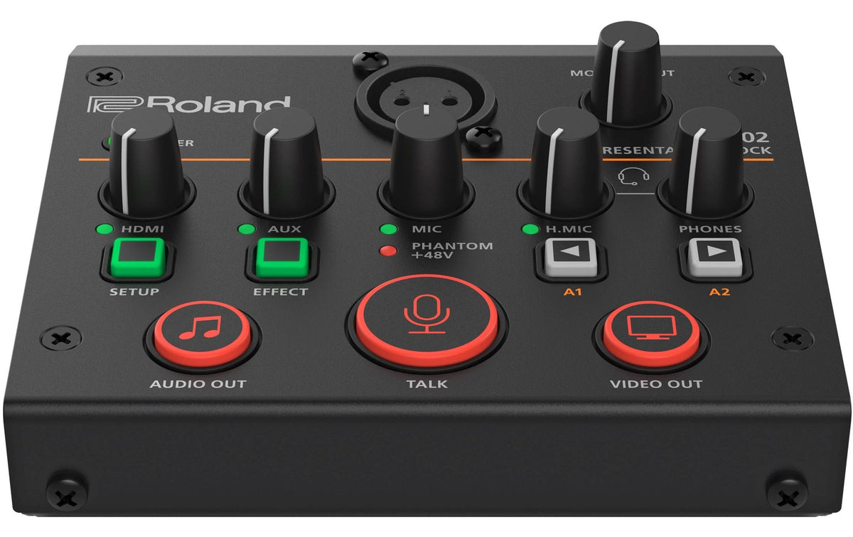 Roland UVC-02 – USB Video Interface, HDMI, XLR, 3,5 mm Klinke, 48 kHz, Schwarz