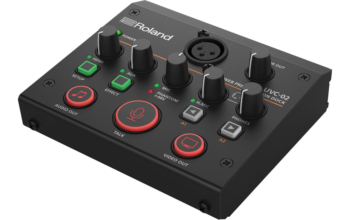 Roland UVC-02 – USB Video Interface, HDMI, XLR, 3,5 mm Klinke, 48 kHz, Schwarz