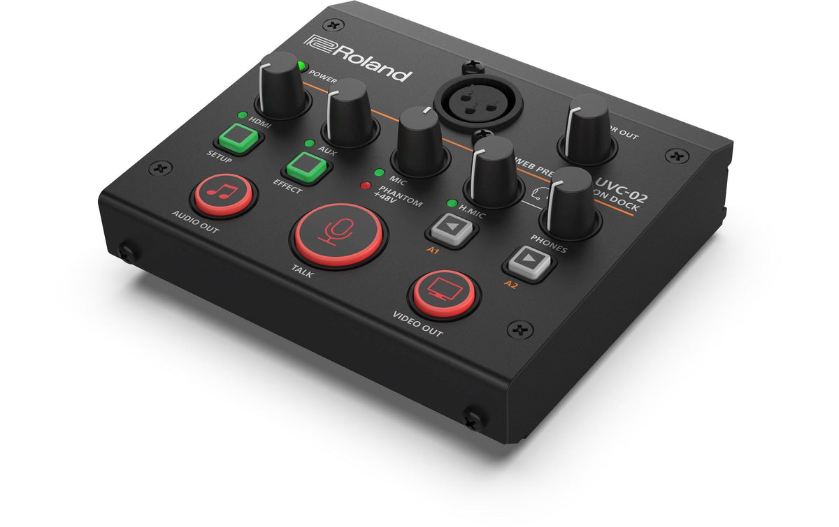 Roland UVC-02 – USB Video Interface, HDMI, XLR, 3,5 mm Klinke, 48 kHz, Schwarz
