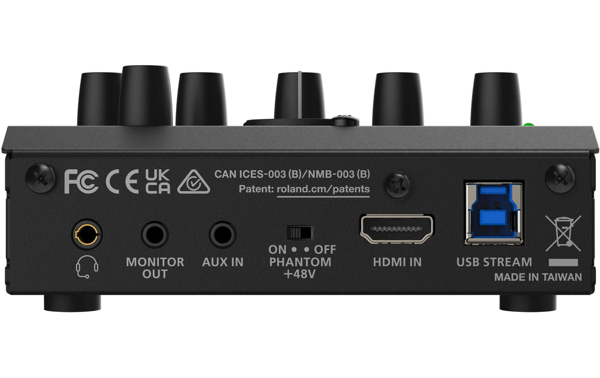 Roland UVC-02 – USB Video Interface, HDMI, XLR, 3,5 mm Klinke, 48 kHz, Schwarz