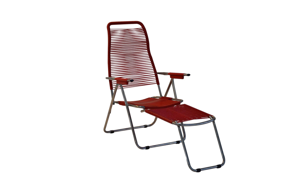 Fiam Kinderstuhl Spaghetti 081 – 60 × 138 × 38 cm – PVC & Stahl – Rot – Zusammenklappbar