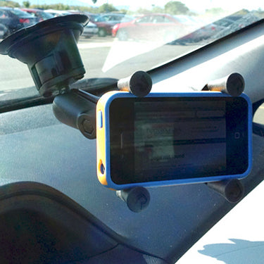 RAM Mounts Auto-Halterung, X-Grip, Saugnapf, 1" Kugel – für Smartphones – Schwarz, Aluminium/Kunststoff