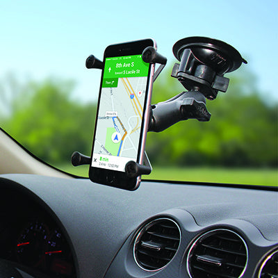RAM Mounts Auto-Halterung, X-Grip, Saugnapf, 1" Kugel – für Smartphones – Schwarz, Aluminium/Kunststoff