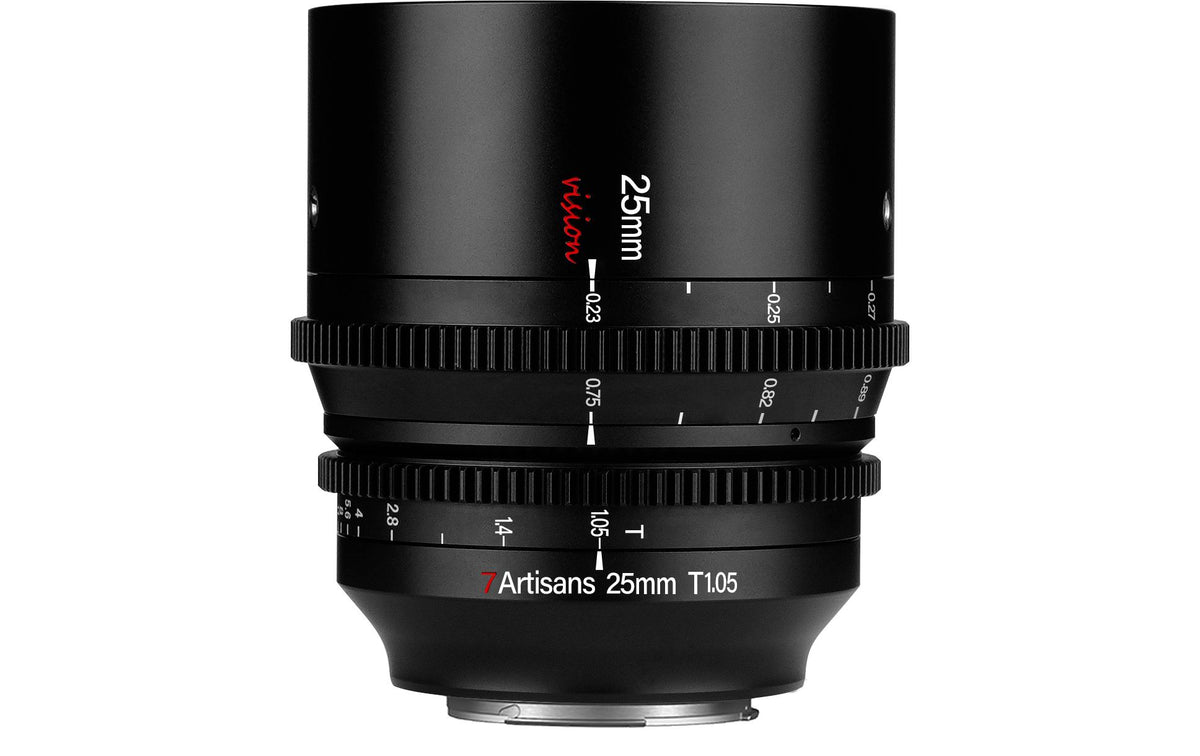 7Artisans C105B Kinoobjektiv – Canon RF-Bajonett – 25 mm T1,05 – APS-C, 82 mm Filter – für Canon