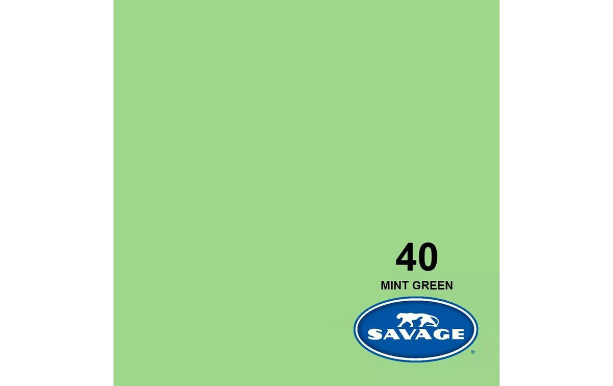Savage Universal 40-1253 Hintergrundpapier – 1,35 × 11 m, 145 g – Mintgrün