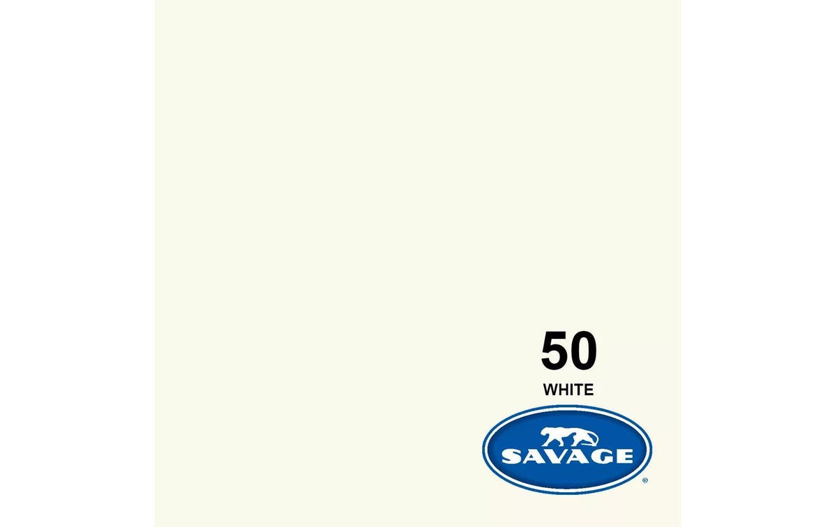 Savage Universal 50-12 Hintergrundpapier – 2,72 × 11 m, 145 g – Weiss