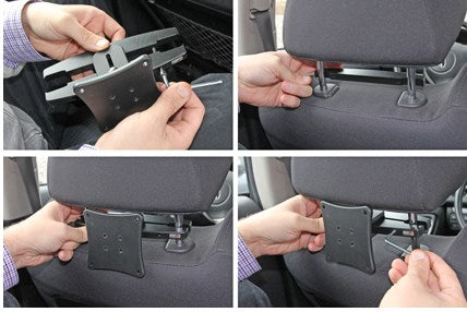 Brodit Fahrzeug-Dock für VESA 75×75 mm – Passive Halterung, Schwarz