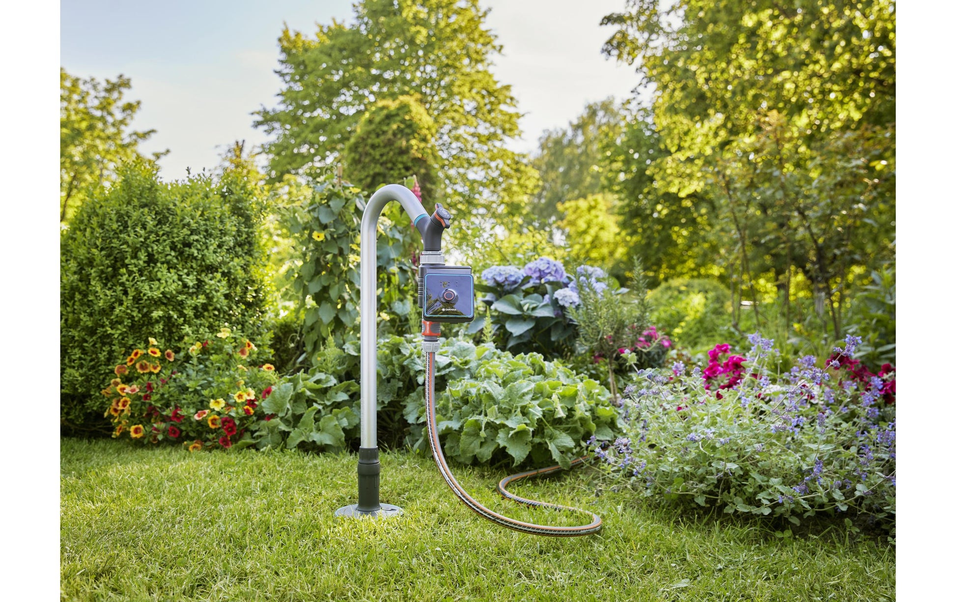 Gardena Wasserhahn (Pipeline) – Aluminium, Schwarz, für Pipelinesystem