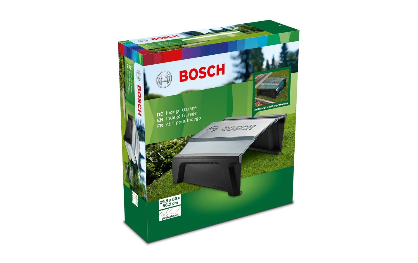 Bosch Mähroboter-Garage 500 × 562 × 295 mm Kunststoff – 1 Stk – für Indego XS 300, S 500, S+ 500 und andere