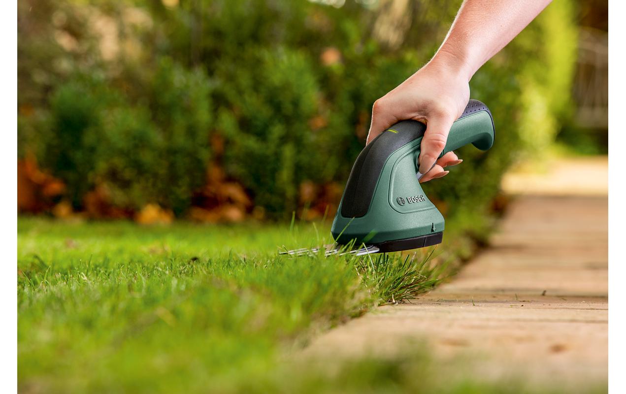 Bosch EasyShear Akku-Grasschere – 3,6 V – Ø 80 mm – 1,5 Ah & Ladegerät