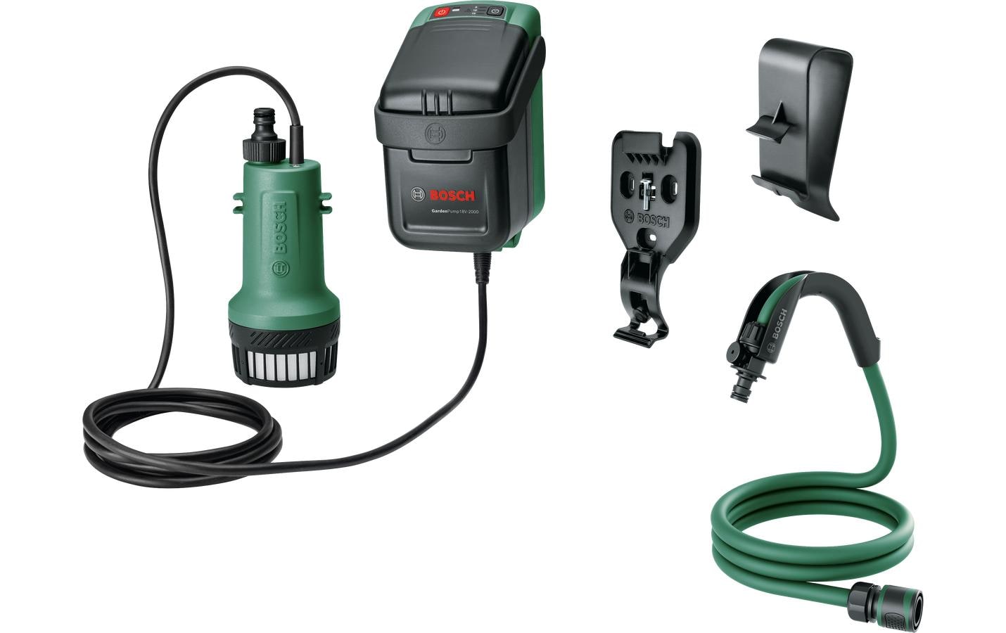 Bosch GardenPump18V-2000 Gartenpumpe – 18 V – Fördermenge 2000 l/h – Solo – POWER FOR ALL