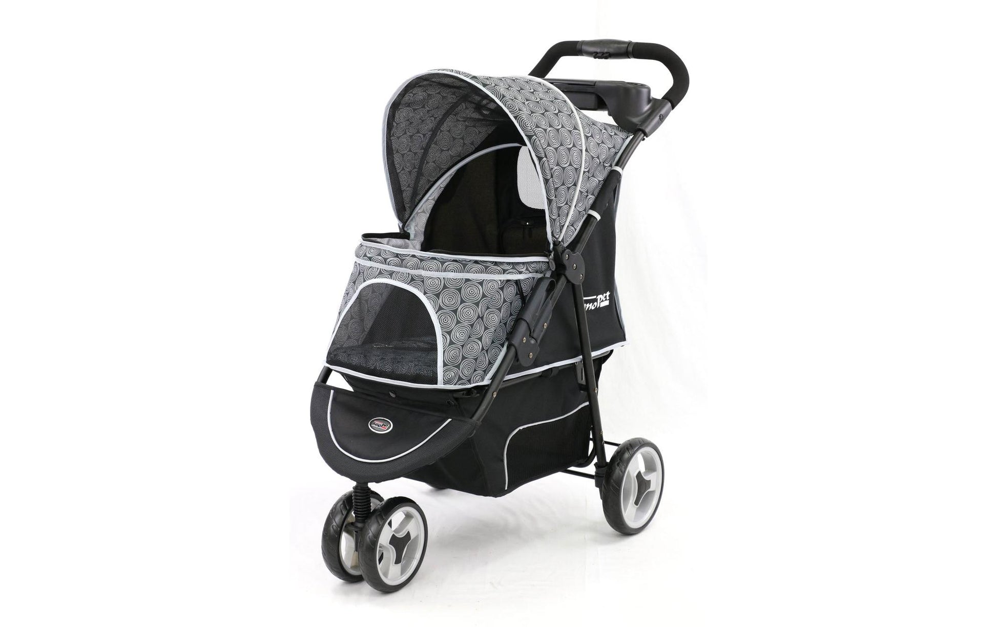 Innopet Hundebuggy – zusammenfaltbar, bis 20 kg belastbar – für Katze und Hund – Onyx