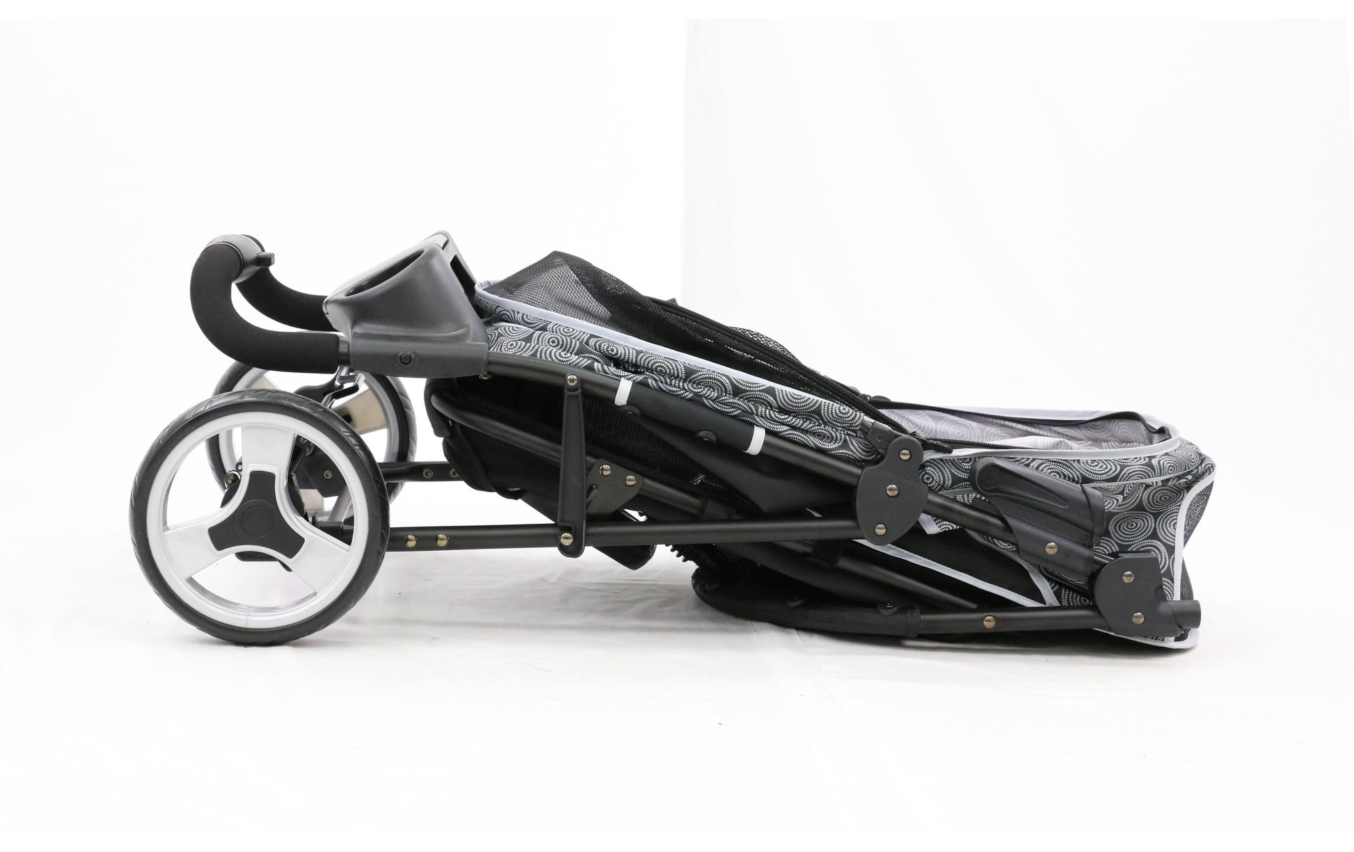 Innopet Hundebuggy – zusammenfaltbar, bis 20 kg belastbar – für Katze und Hund – Onyx