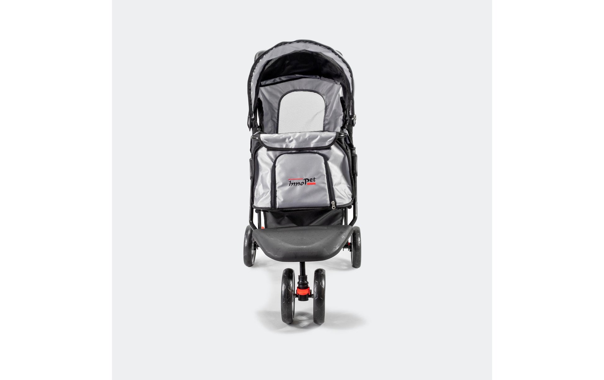 Innopet Hundebuggy All Terrain – zusammenfaltbar, bis 12,5 kg – schwarz/silber – für Katze und Hund
