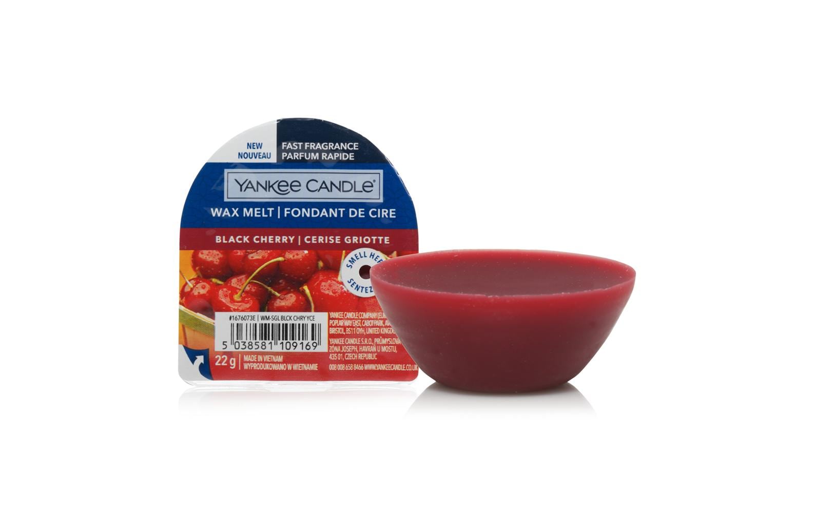 Yankee Candle Duftwachsplättchen – Black Cherry – Ø 7 × 3 cm, 22 g, rot