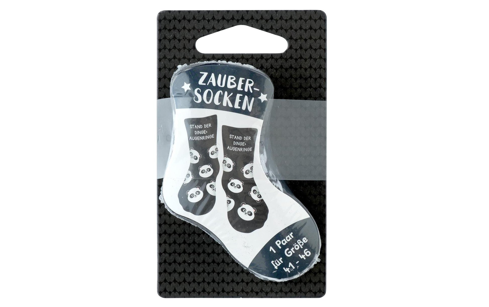 Sheepworld Socken Augenringe – schwarz/weiss, Grösse 41–46