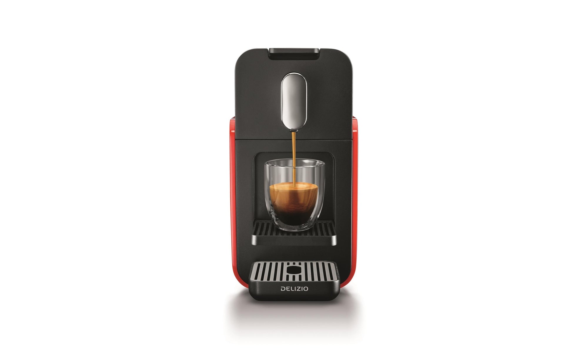 Delizio Brava 10196198 Kapselmaschine – für Delizio-Kapseln, 19 bar, 1,3 l, Rot