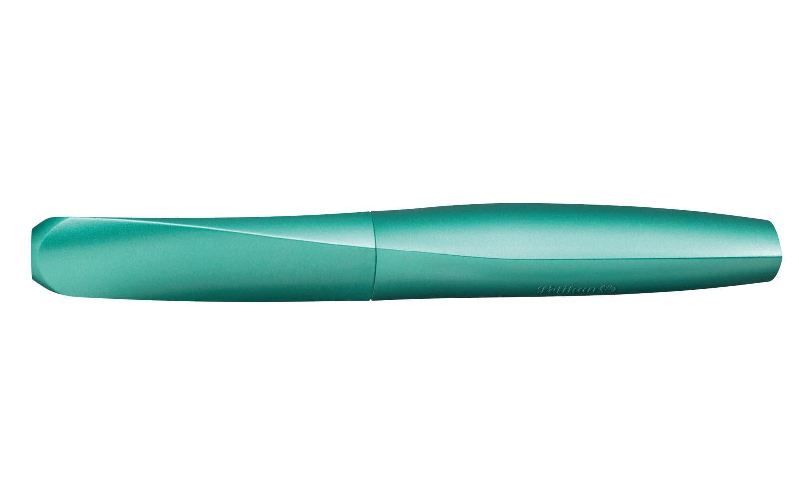 Pelikan Twist Cold Alaska – Federspitze M – für Rechts- & Linkshänder – Dunkelgrün, Blau – Patronen