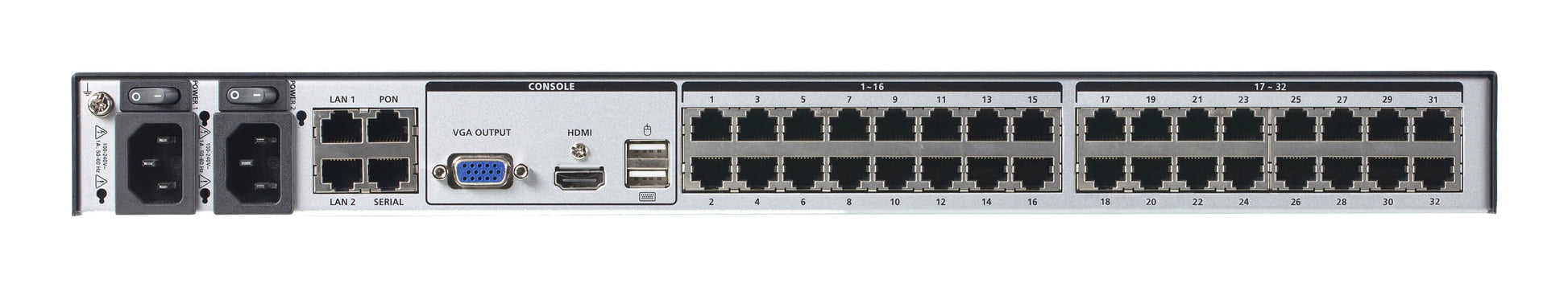 ATEN KN1132VB KVM over IP-Switch – USB, PS/2, 1× HDMI, 1× VGA, 5× USB-A, GbE, für Windows/Mac/Linux