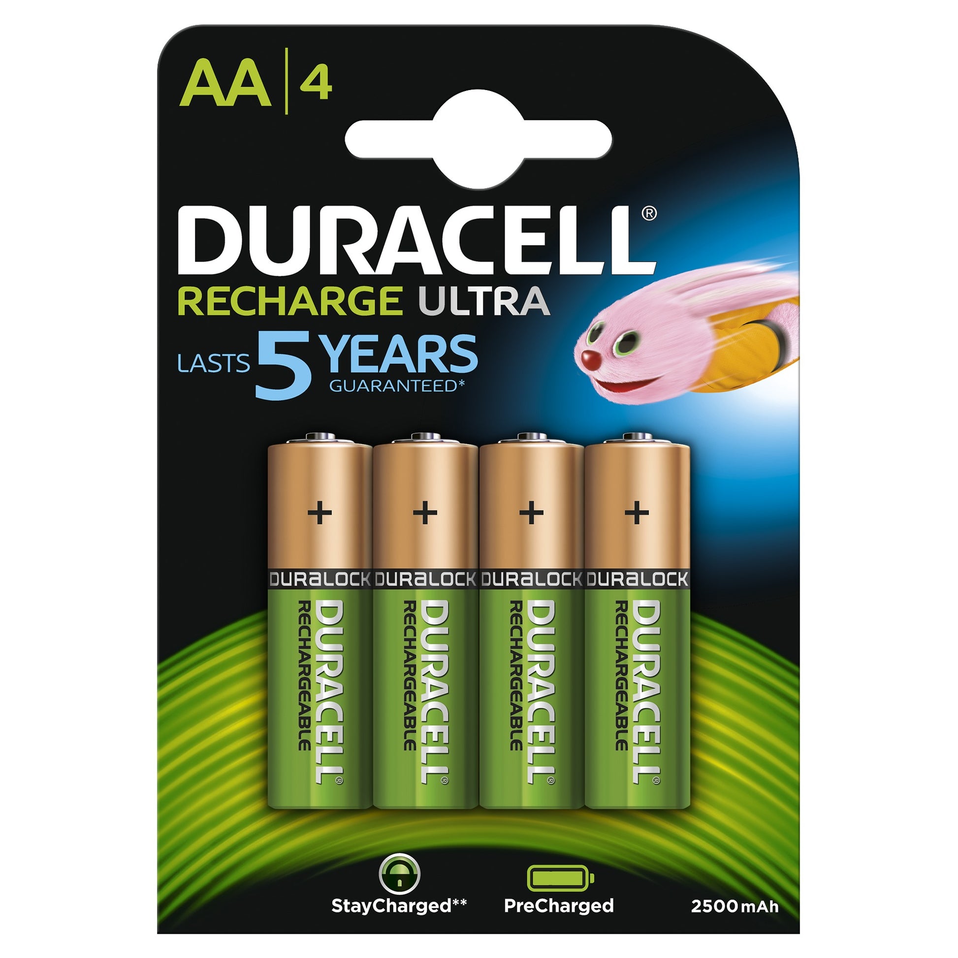 Duracell AA Akkus, NiMH, 2500 mAh, 1,2 V – 4 Stk.