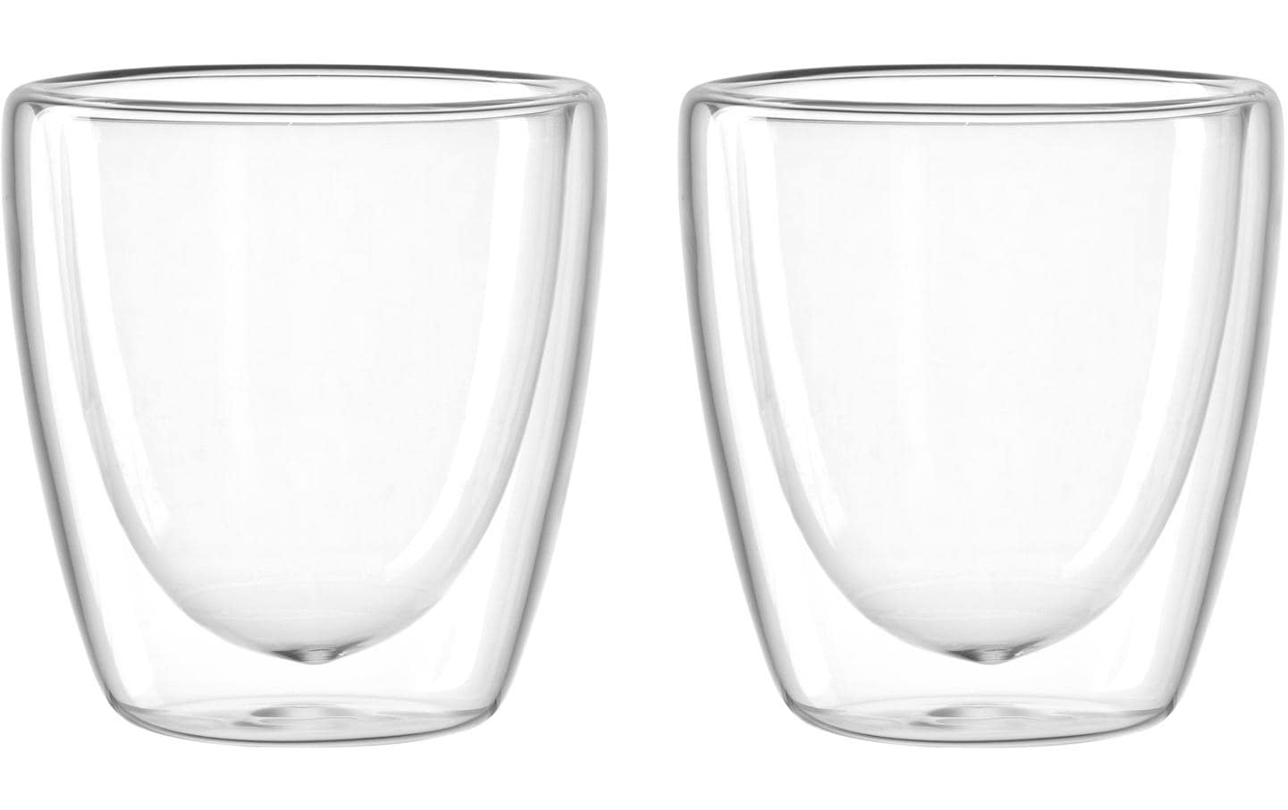 LEONARDO Tasse – 2er Set, 100 ml, Ø 6,3 cm, H 8,0 cm, Borosilikatglas, doppelwandig, spülmaschinenfest