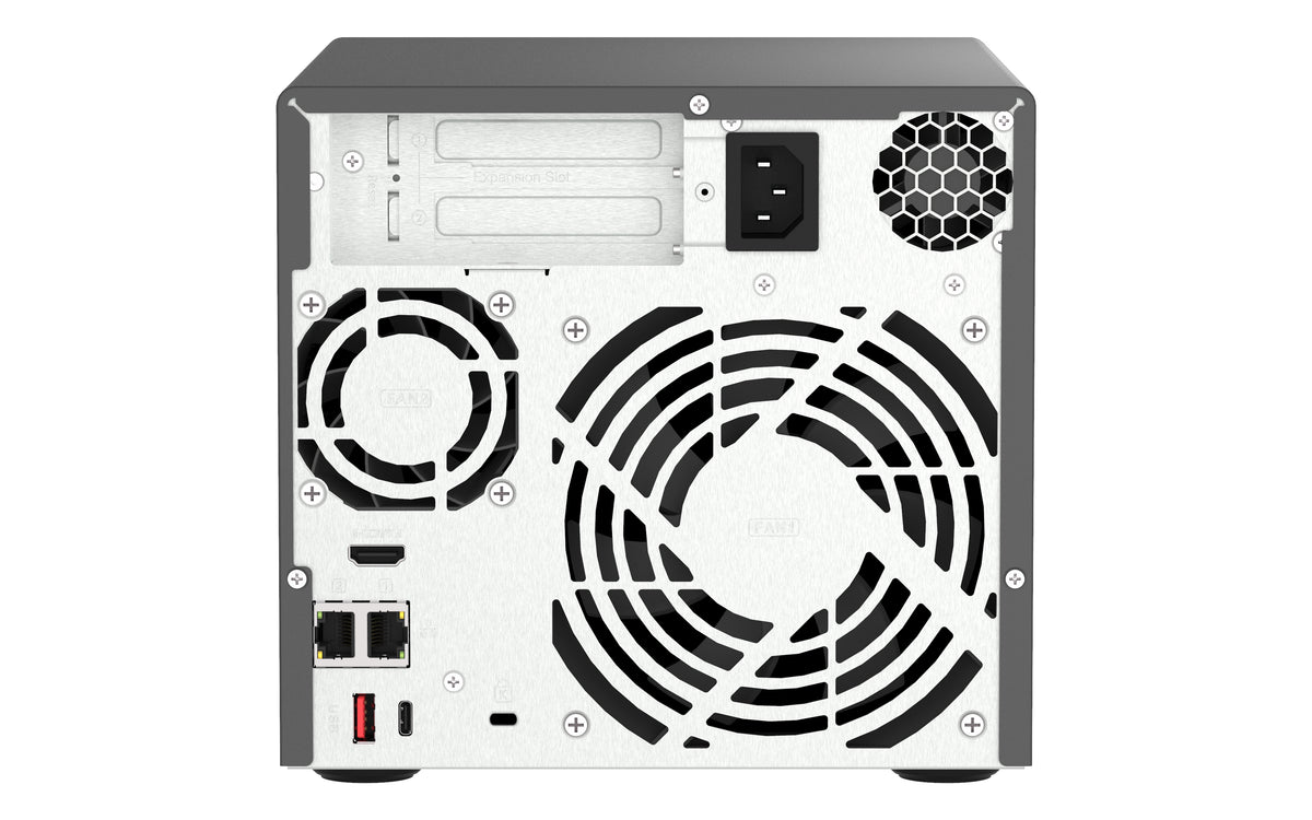 QNAP TVS-H474 – 4-Bay Tower NAS – Intel Pentium G7400, 8 GB RAM, 10GbE, QuTS hero