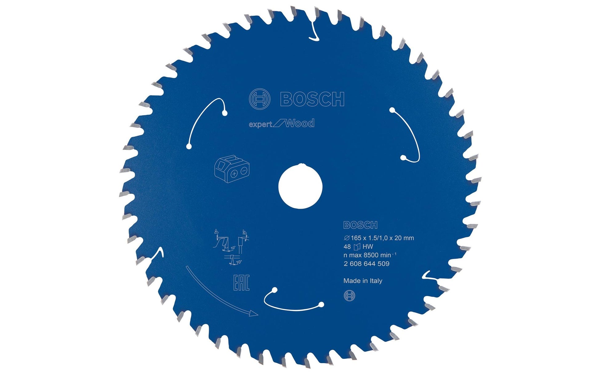 Bosch Professionelles Expert-Kreissägeblatt 165 × 20 × 1,5 mm, 48 Zähne – für Holz – 1 Stück – ATB