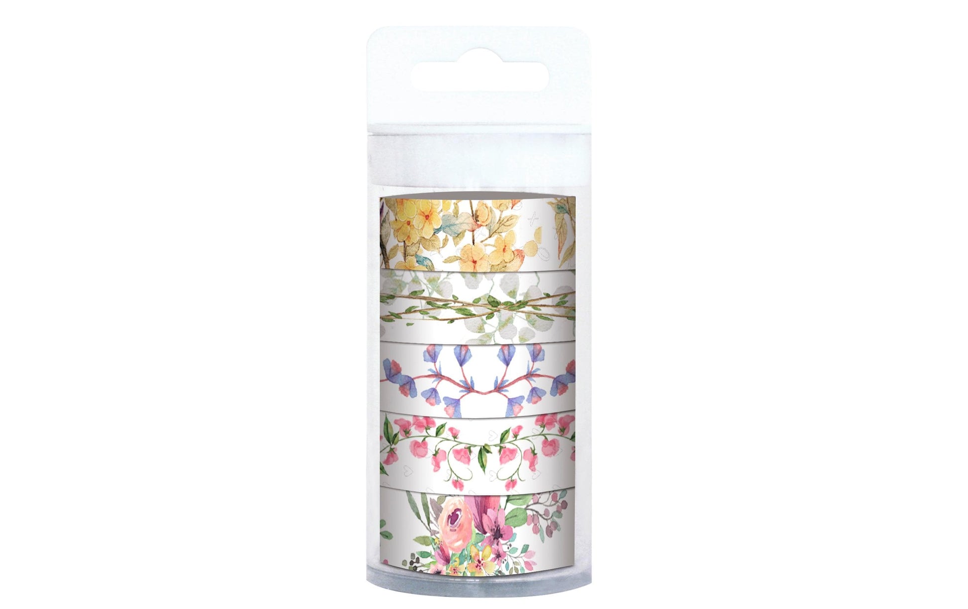 Ursus Washi Tape – 15 mm × 10 m, Flora, mehrfarbig – 5 Rollen
