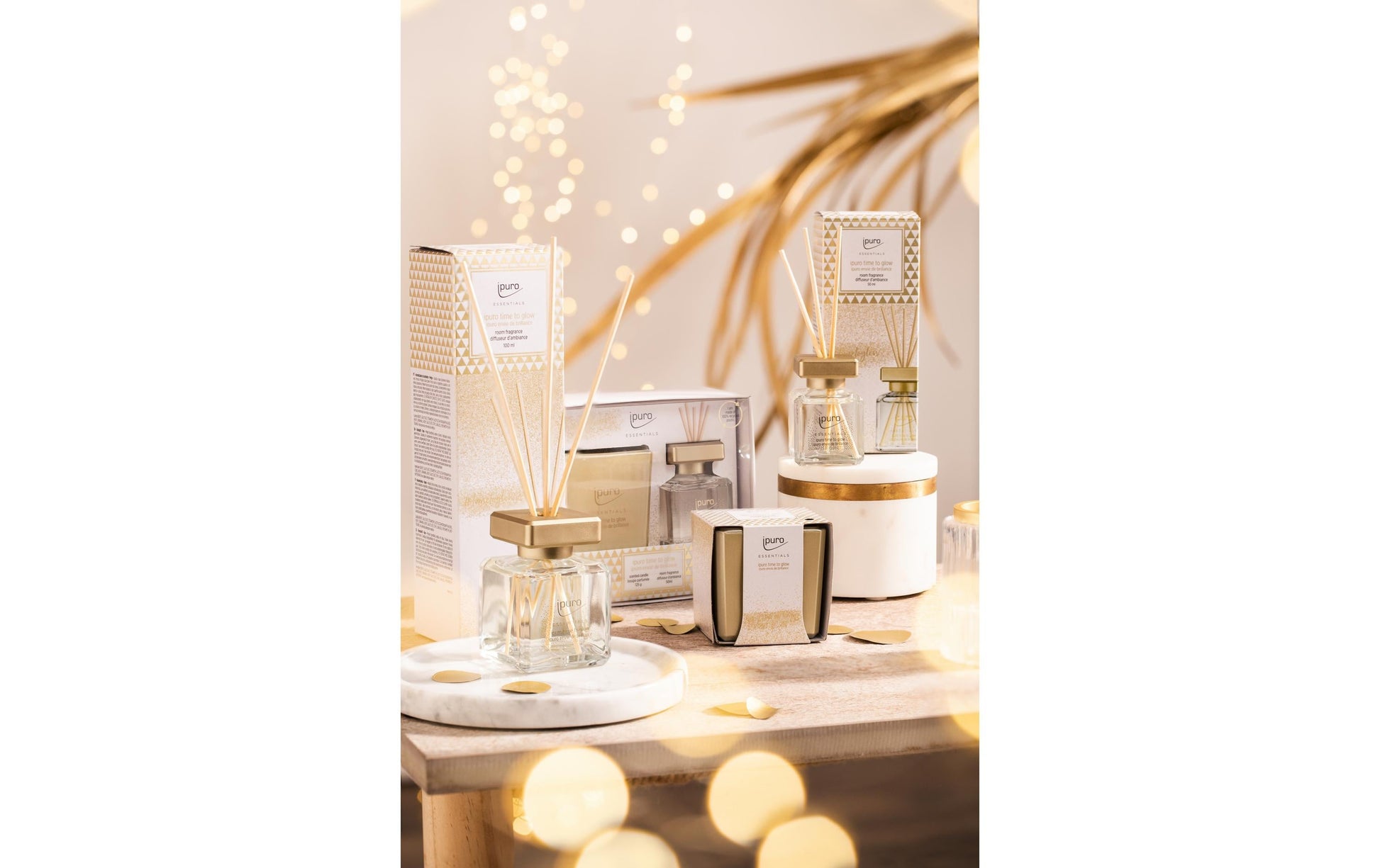 Ipuro Time to Glow Kaschmir – Geschenkset, Duftkerze, 50 ml