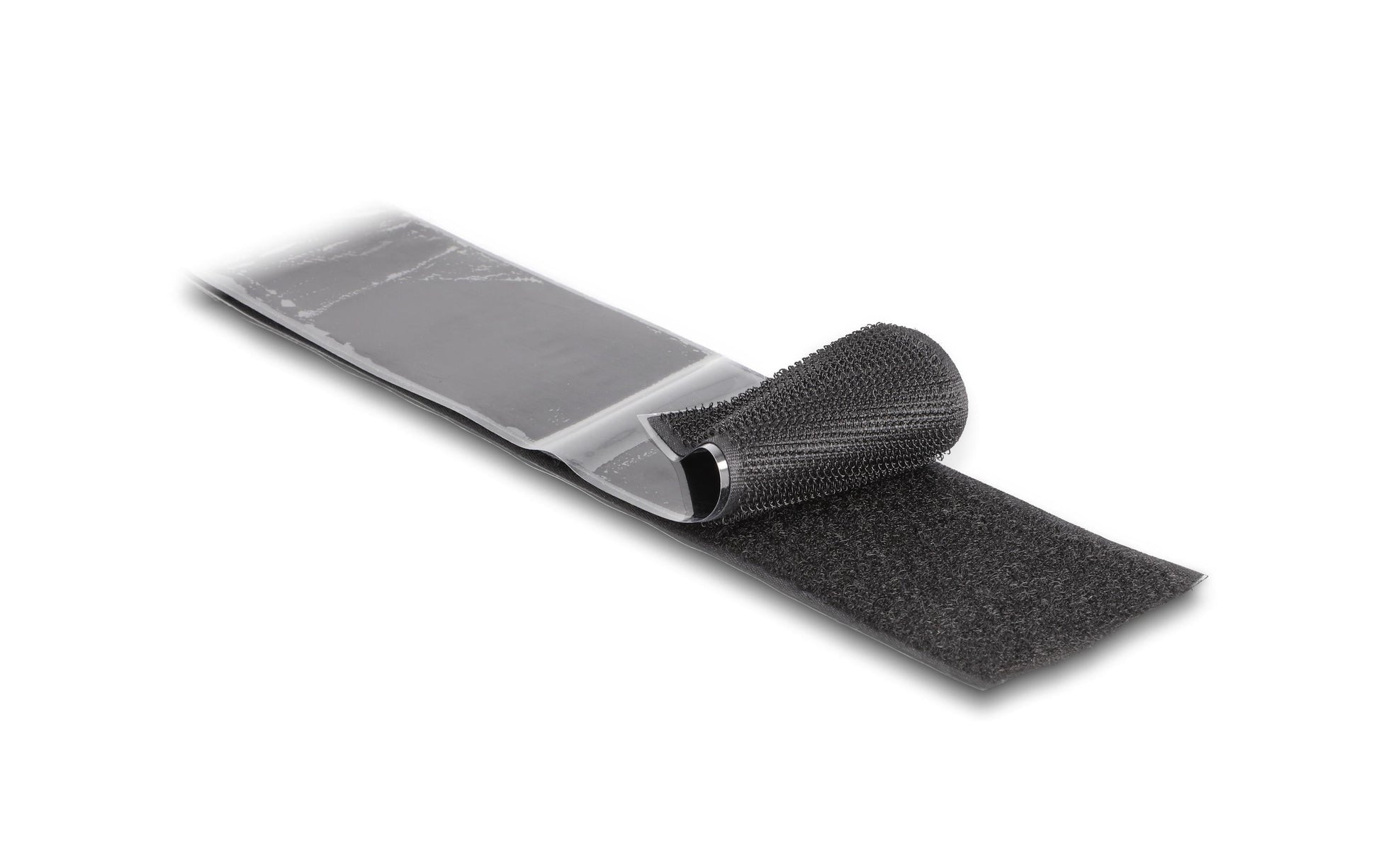 DeLOCK Klettband, 25 m × 50 mm, selbstklebend – schwarz