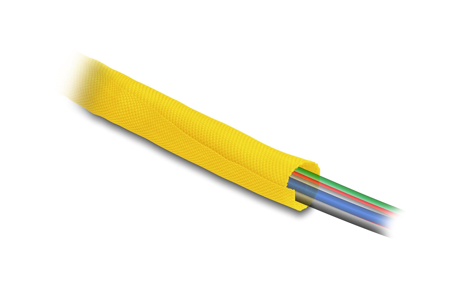DeLOCK Kabelschlauch, Ø 19 mm × 2 m, selbstschliessend, hitzebeständig – Gelb