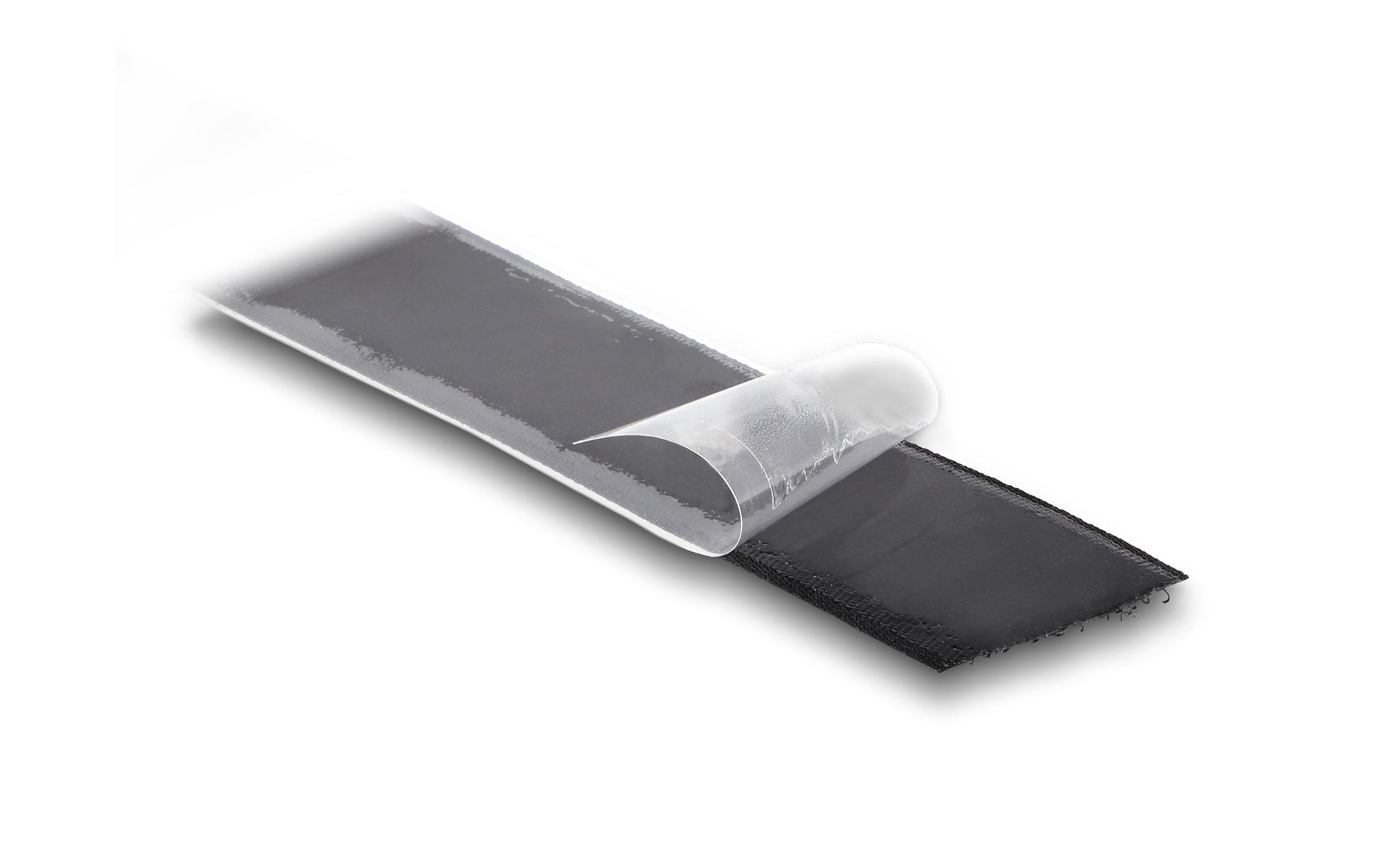 DeLOCK Klettband – 25 mm × 25 m, Schwarz, Nylon/Polyester, Selbstklebend, 1 Stück
