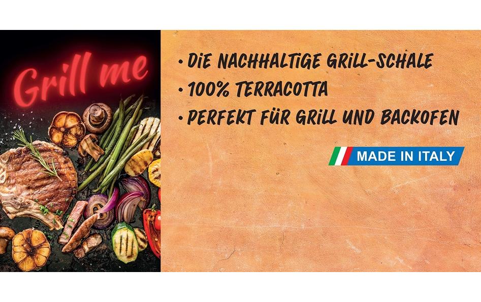 Nouvel Fonduepfanne – Ø 16 cm, Terracotta, für Backofen, Grillrost