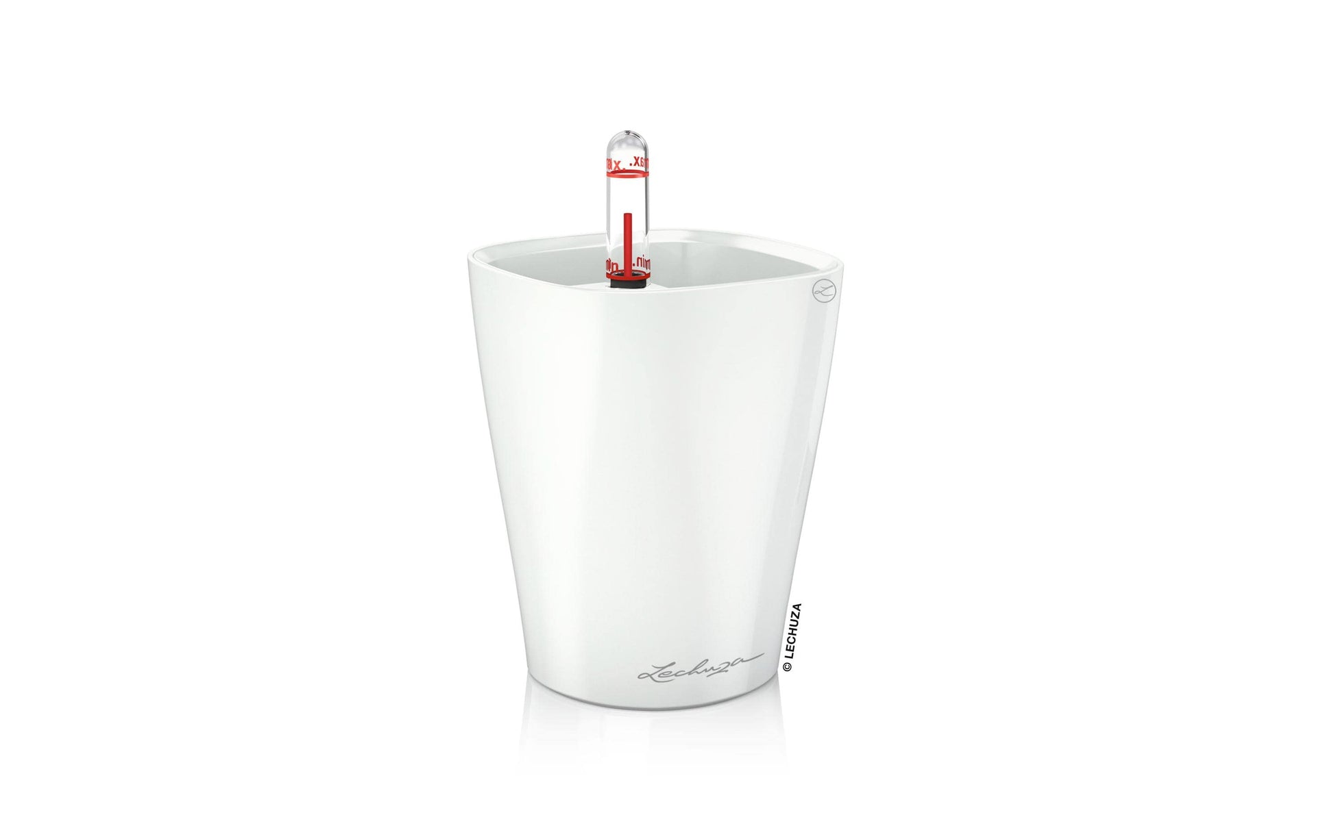 LECHUZA Mini Deltini Premium Topfpflanzer – 10 × 10 × 13 cm – Kunststoff, weiss