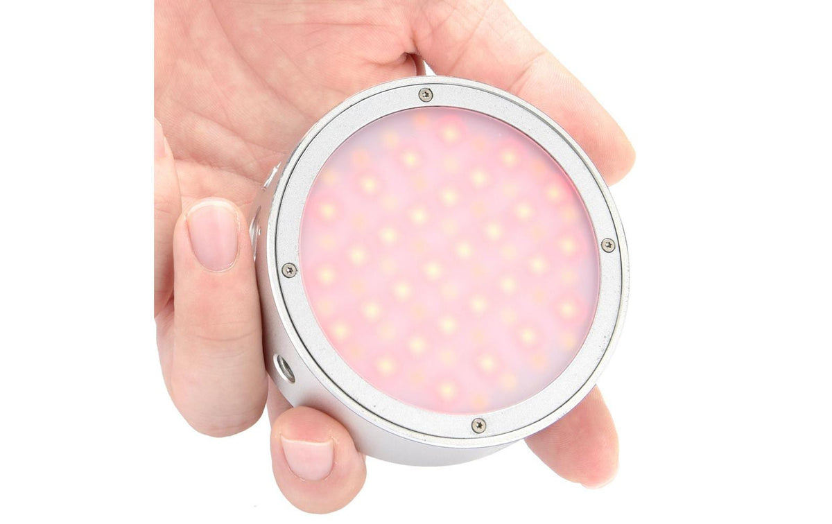Godox Mini-RGB-Leuchte R1 – 75 × 75 mm, dimmbar, Akku, RGB, schwarz