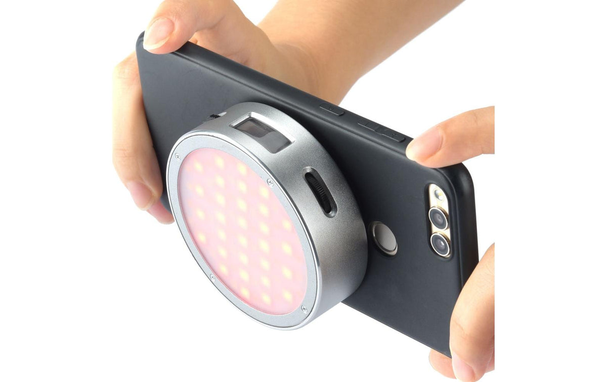 Godox Mini-RGB-Leuchte R1 – 75 × 75 mm, dimmbar, Akku, RGB, schwarz