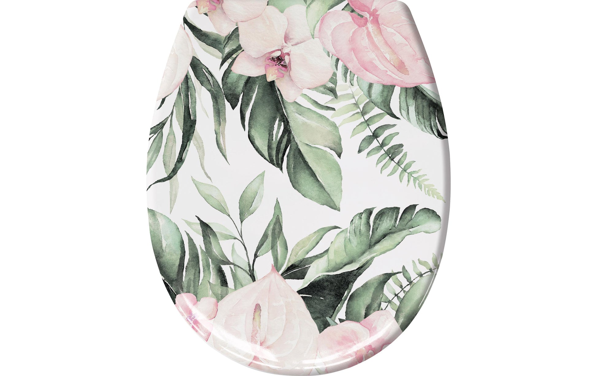 Kleine Wolke WC-Sitz Garden – Edelstahl, Hellrosa, 37 × 45 cm