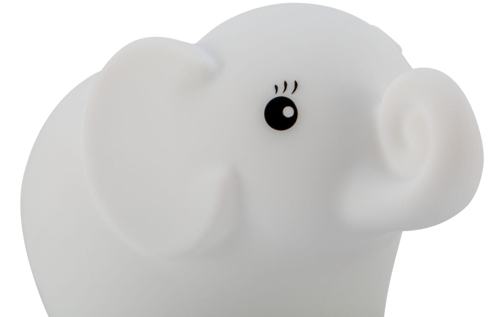 Pauleen Nachtlicht Night Elephant – 40 lm, mehrfarbig, Akku 24 h, IP20 – Weiss