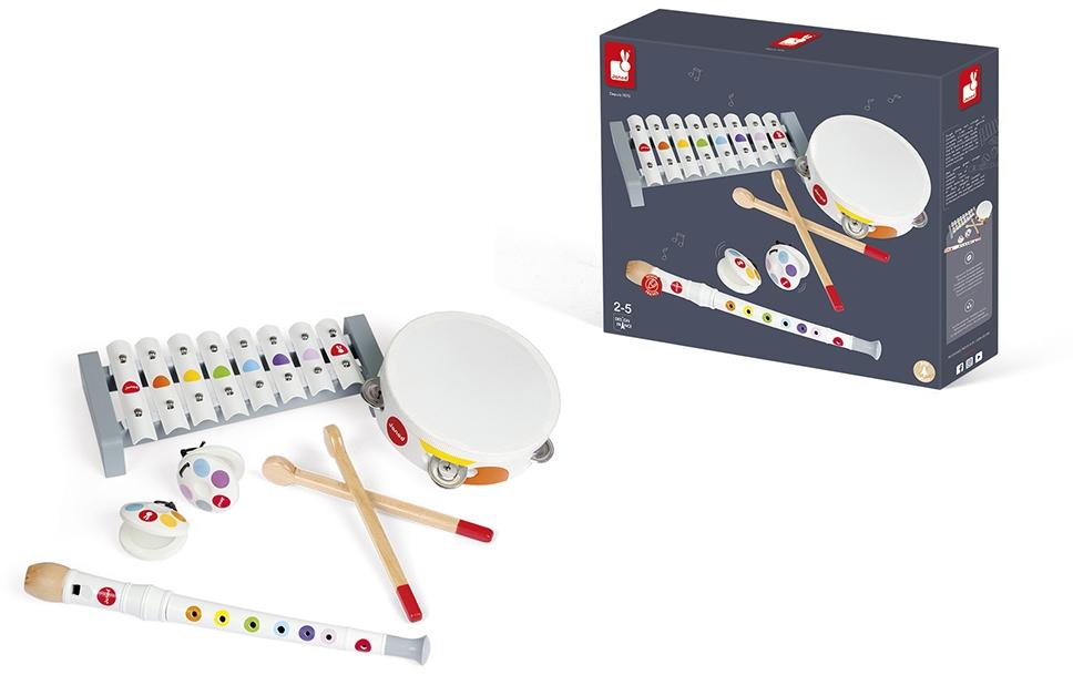 JANOD Musik-Set – 7-teilig – ab 2 Jahren – Holz, mehrfarbig